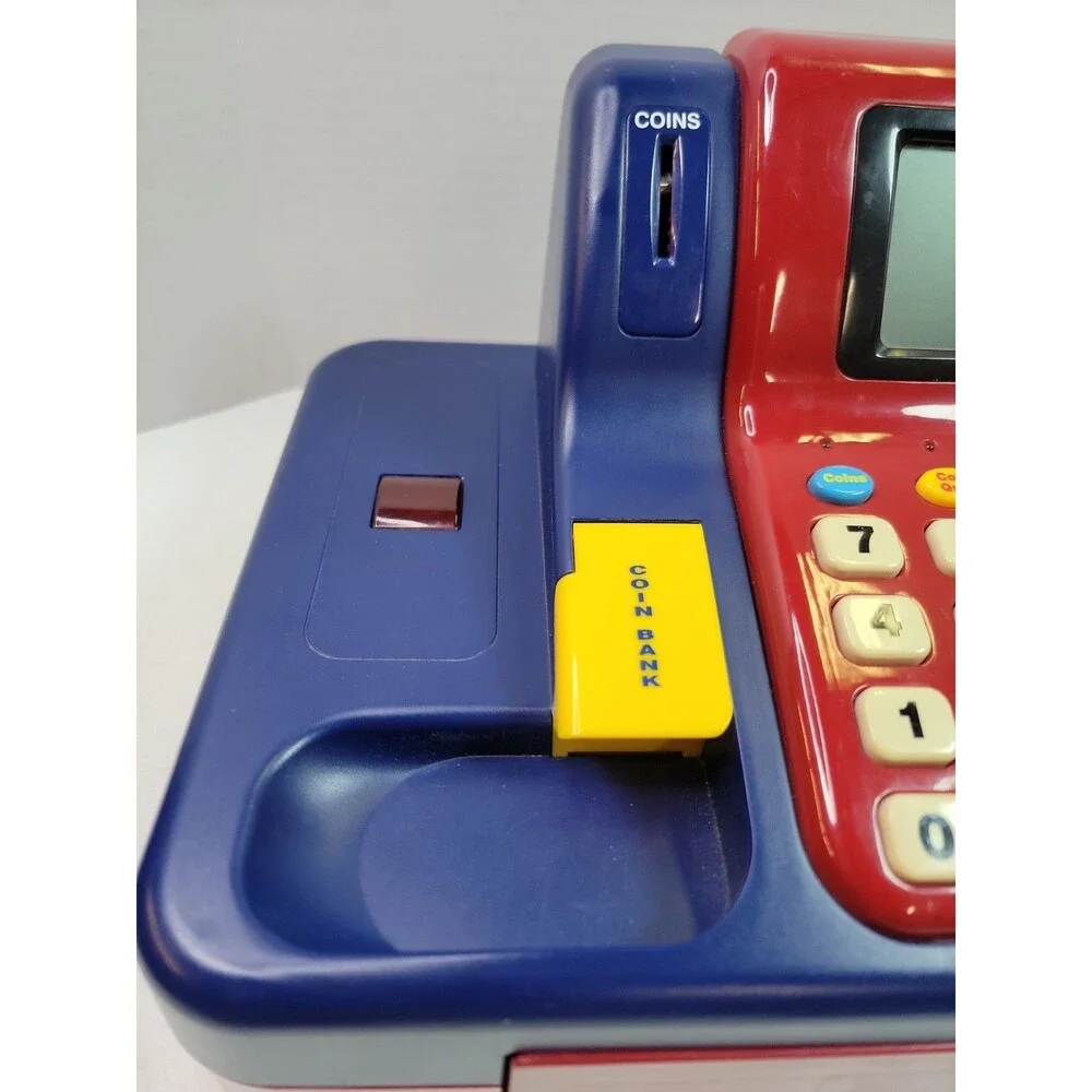 Learning Resources Pretend & Play Calculator Cash Register Toy Register Red Blue